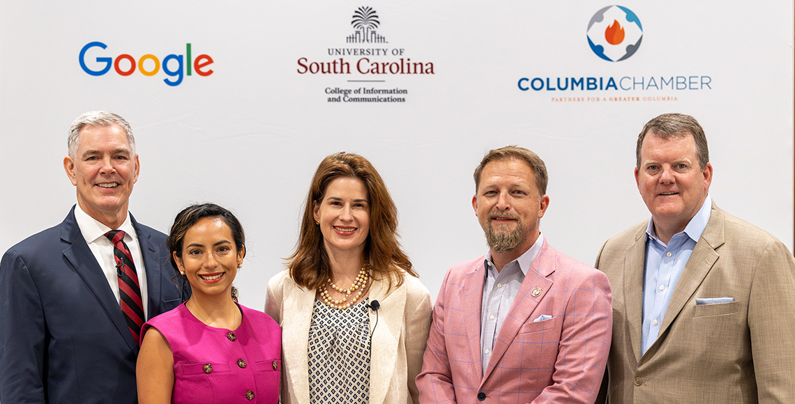 Google partners with Dean Tom Reichert and members of the Columbia Chamber