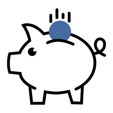 Piggy bank icon