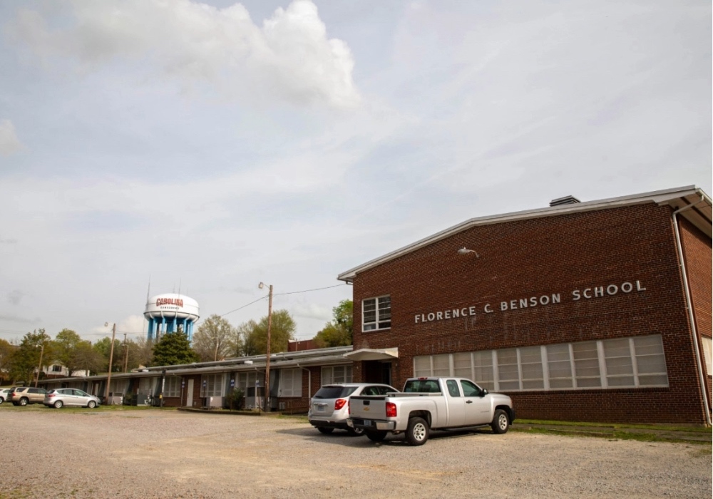 Outside view of the Florence C. Benson Elementary School.