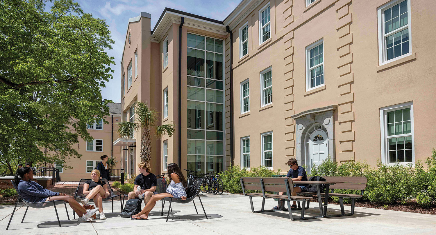 Recently renovated Thornwell has replaced its former exterior fire escapes with an internal exit corridor and living spaces have been reimagined and the courtyard has been prettied up.
